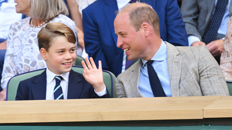 Prince William and Prince George laughing