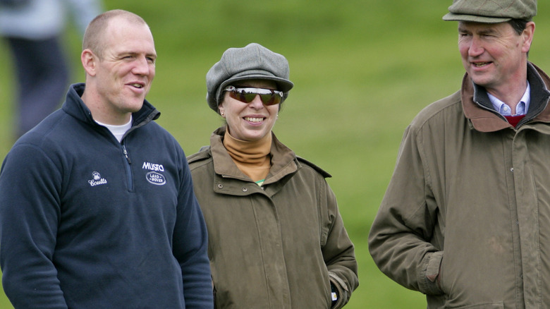Mike Tindall and Princess Anne laughing