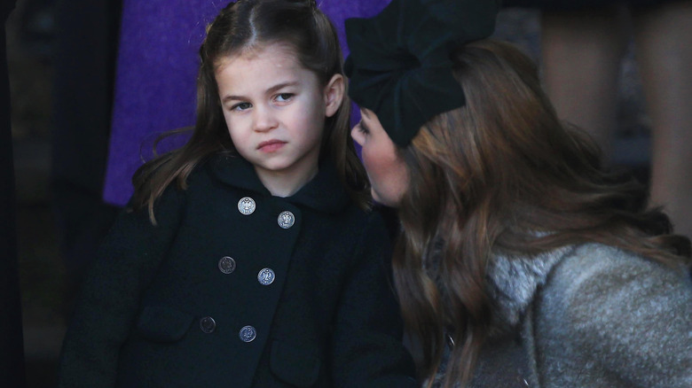 Princess Catherine chats with Princess Charlotte