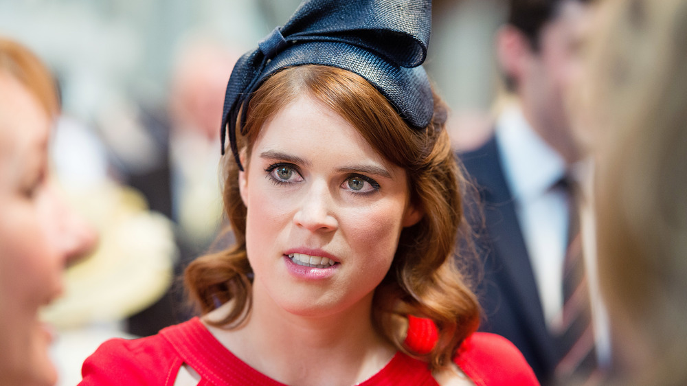 Princess Eugenie wearing red