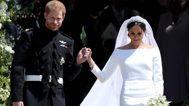 Prince Harry & Meghan Markle on wedding day