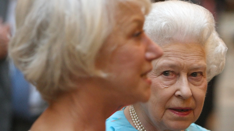 Helen Mirren and the Queen at Buckingham Palace