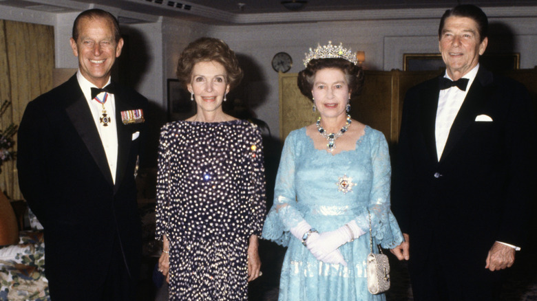 Prince Philip and Queen Elizabeth with the Reagans