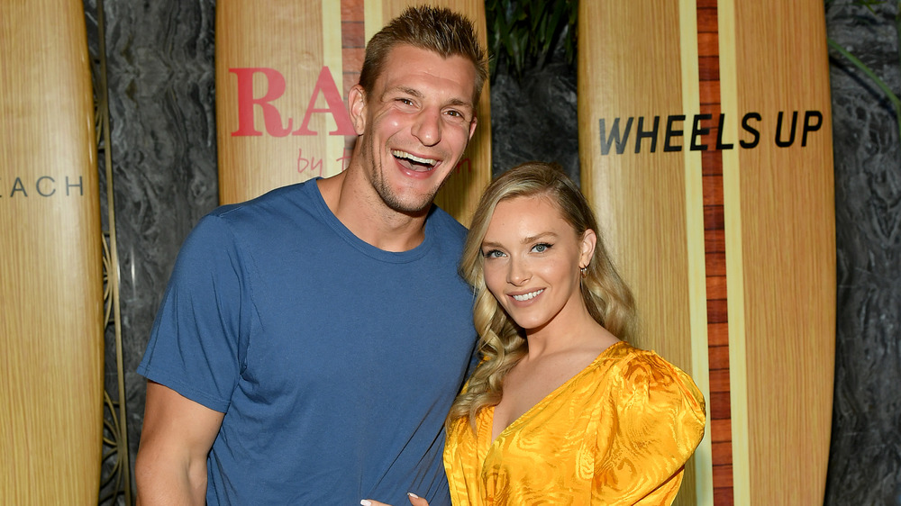 Tampa Bay Buccaneers tight end Rob Gronkowski and girlfriend Camille Kostek