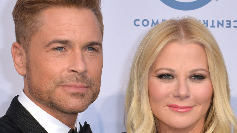 Rob Lowe and Sheryl Berkoff smiling