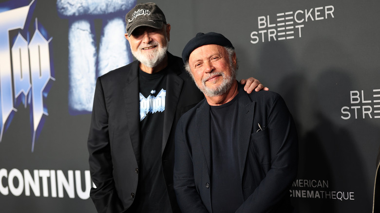 Rob Reiner and Billy Crystal smile at the premiere of "Spinal Tap II: The End Continues" (2025)