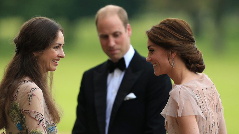 Rose Hanbury and the Prince and Princess of Wales at Houghton Hall