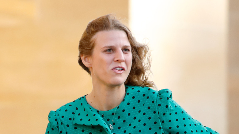 Elizabeth Ferguson smirking