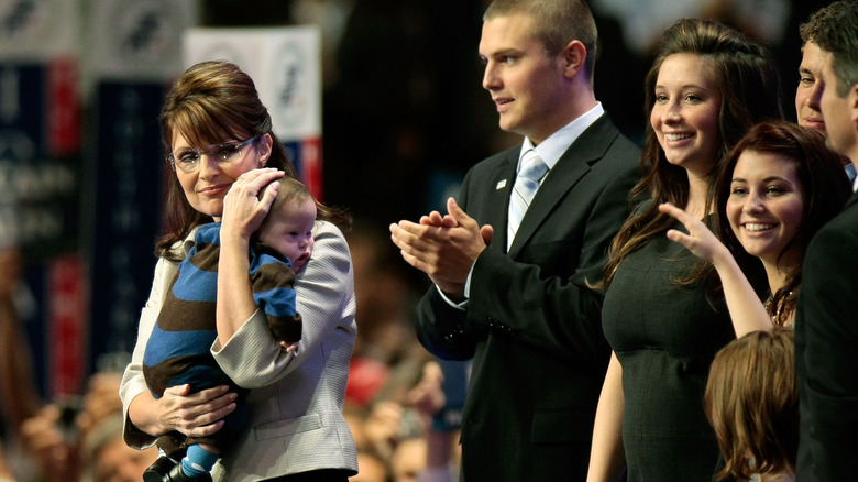Sarah Palin with her children