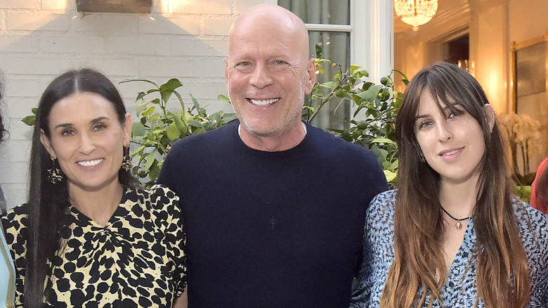 Demi Moore, Bruce Willis, and Scout Willis at Moore's 2019 "Inside Out" Book Party