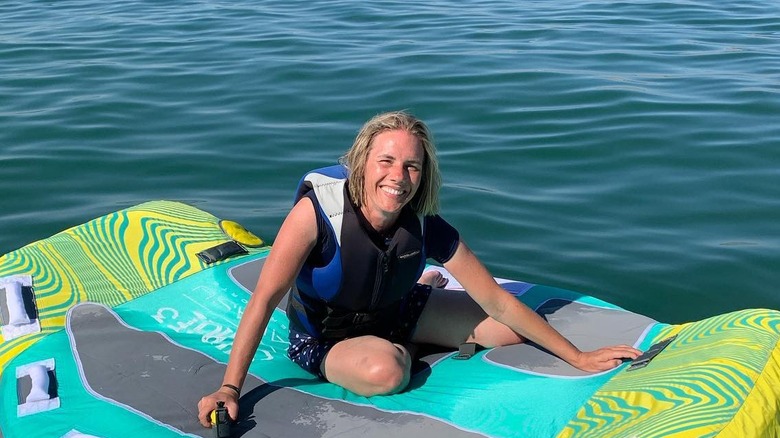 Ruby Franke on a raft