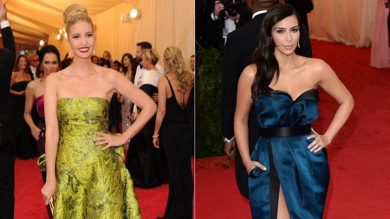 Split image of Ivanka Trump and Kim Kardashian attending the 2014 Met Gala