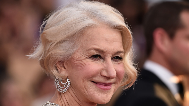 Dame Helen Mirren smiling