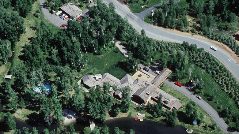 Aerial view of Demi Moore and Bruce Willis' property in Hailey, Idaho