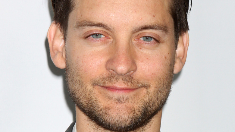 Tobey Maguire posing