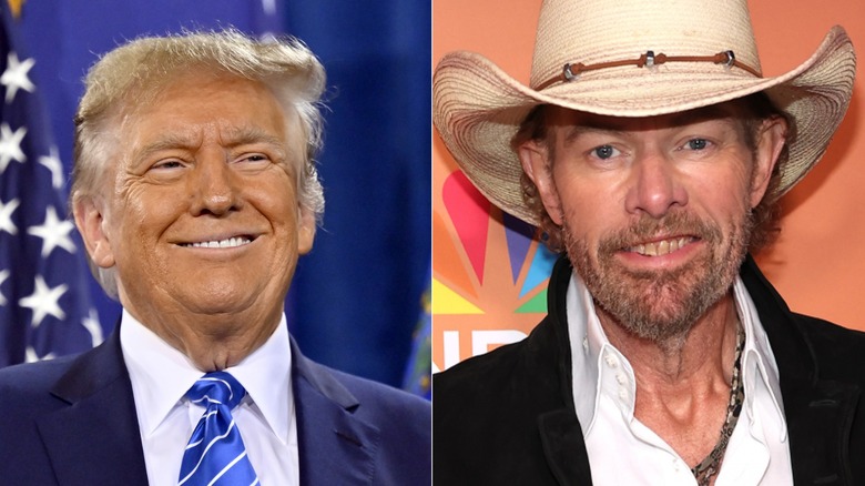 Toby Keith and Donald Trump posing