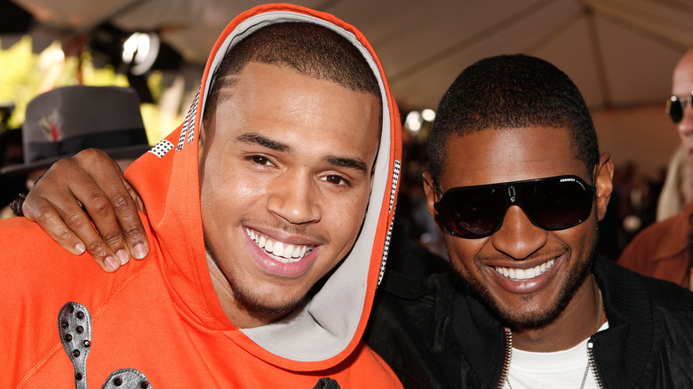 Chris Brown and Usher together