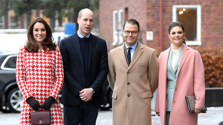 Princess Kate Middleton, Prince William, Prince Daniel, and Crown Princess Victoria pose for photo
