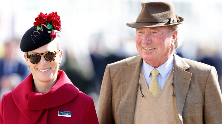 Zara Phillips and her dad, Mark Phillips, smiling 