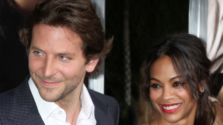 Zoë Saldaña and Bradley Cooper