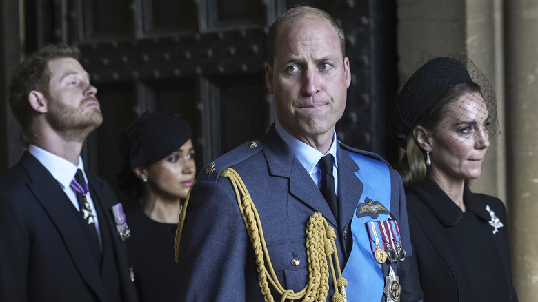 The royal family at Queen Elizabeth's funeral