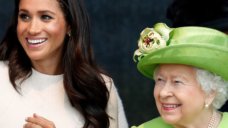 Meghan Markle & Queen Elizabeth laughing