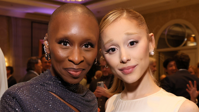 Cynthia Erivo and Ariana Grande smiling