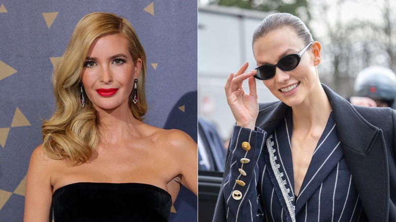 Split image of Ivanka Trump & Karlie Kloss smiling