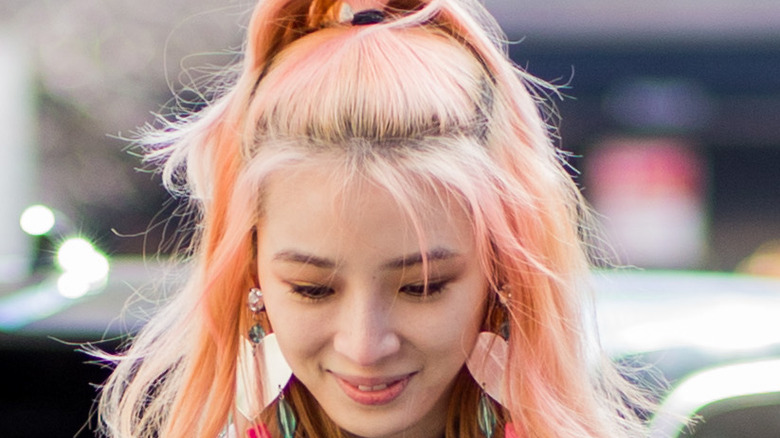 Irene Kim outside Marc Jacobs Fashion Show in 2017