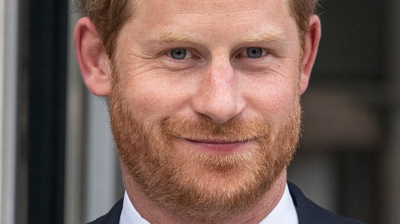 Prince Harry with a slight smile