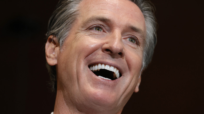 Gavin Newsom laughing