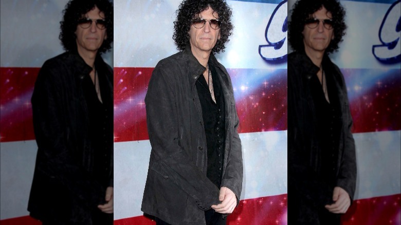 Howard Stern in front of American flag