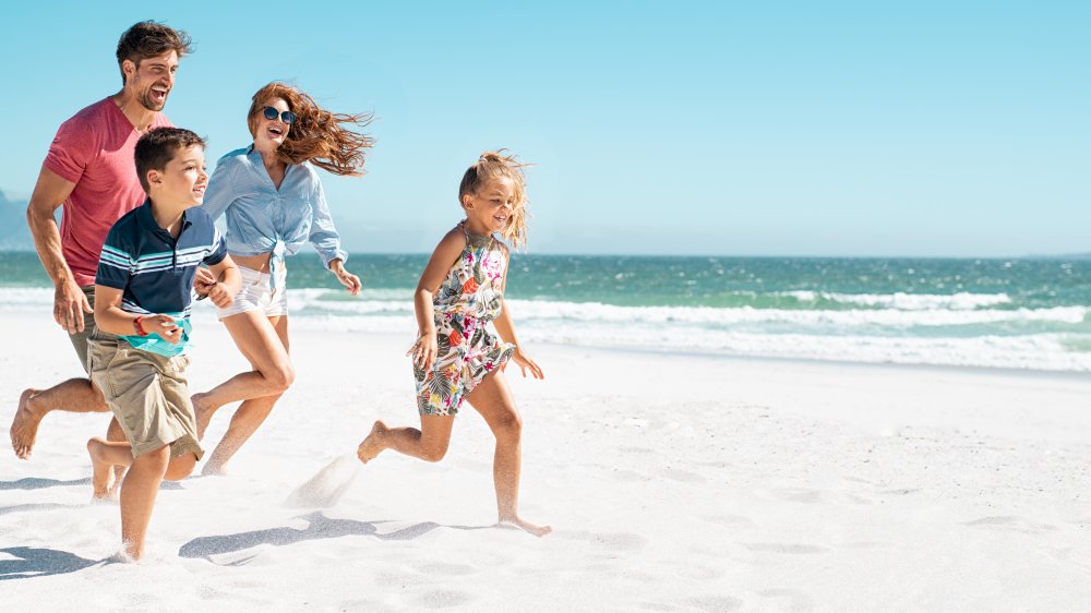 Family at the beach