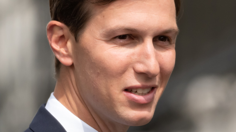 Profile shot or Jared Kushner while walking