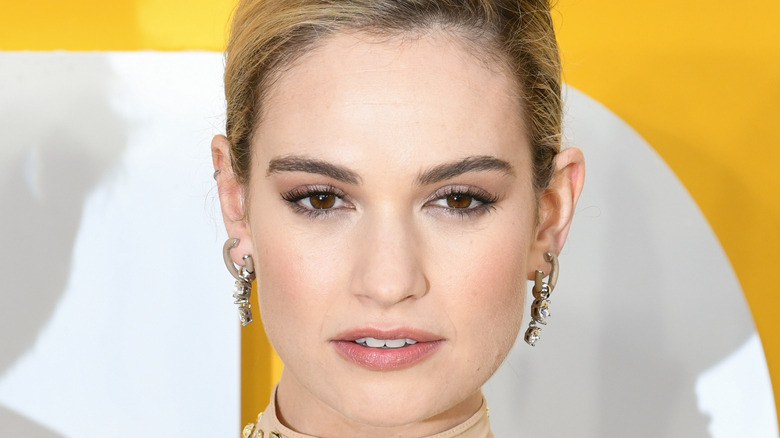 Lily James on the red carpet 