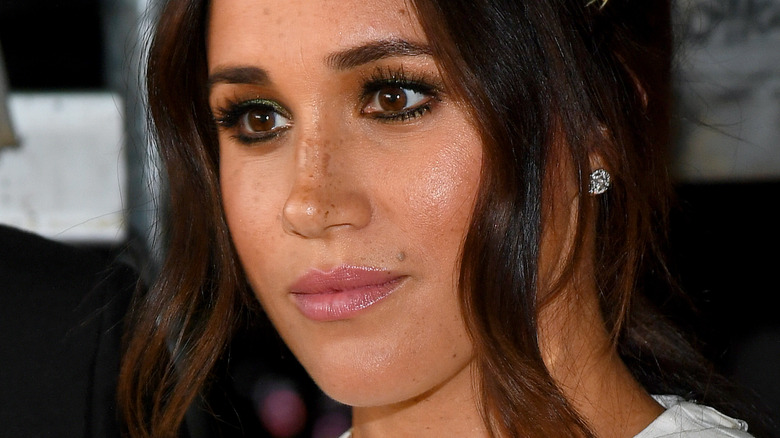 Meghan Markle looking serious