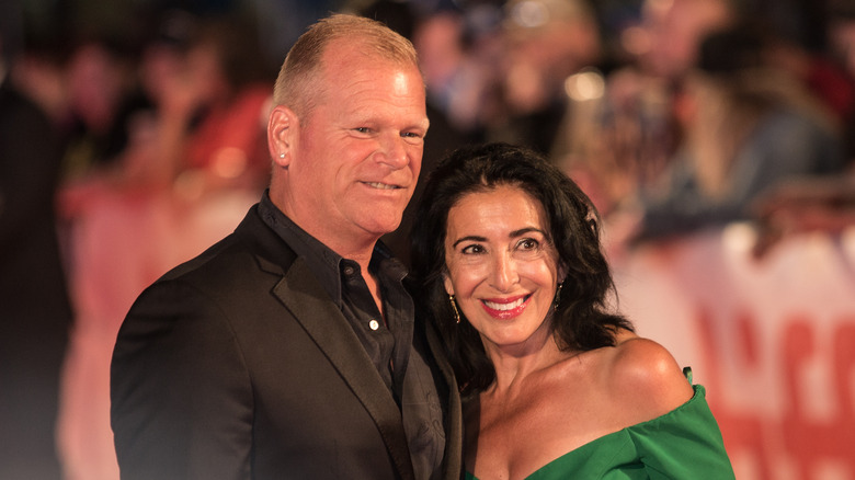 Mike Holmes and Anna Zappia posing together