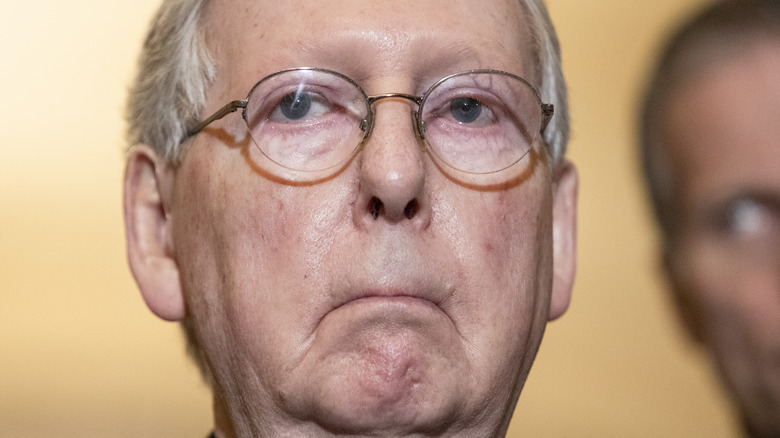 Mitch McConnell frowning