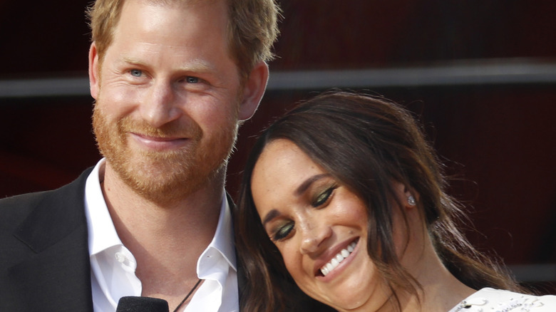 Meghan Markle and Prince Harry smiling