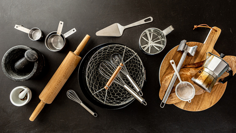 Kitchen tools on a countertop