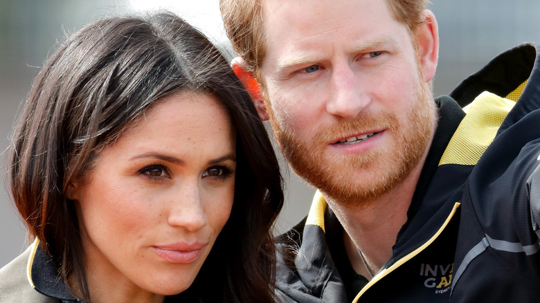 Prince Harry and Meghan Markle at an event