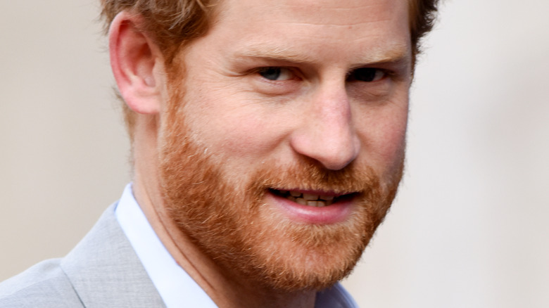 Prince Harry looking out at the crowd