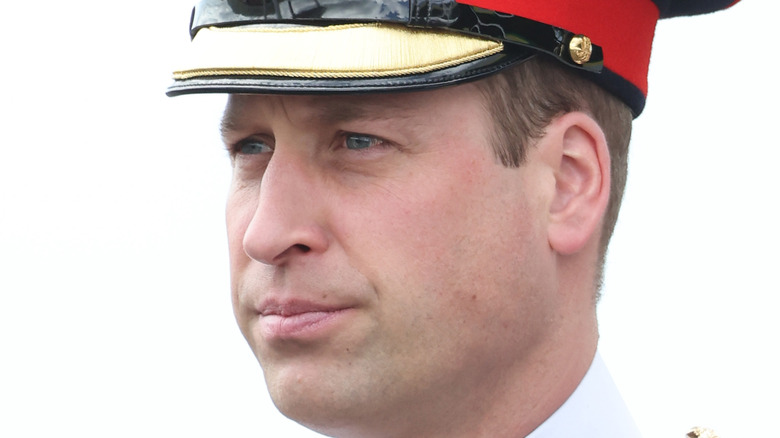 Prince William looking serious