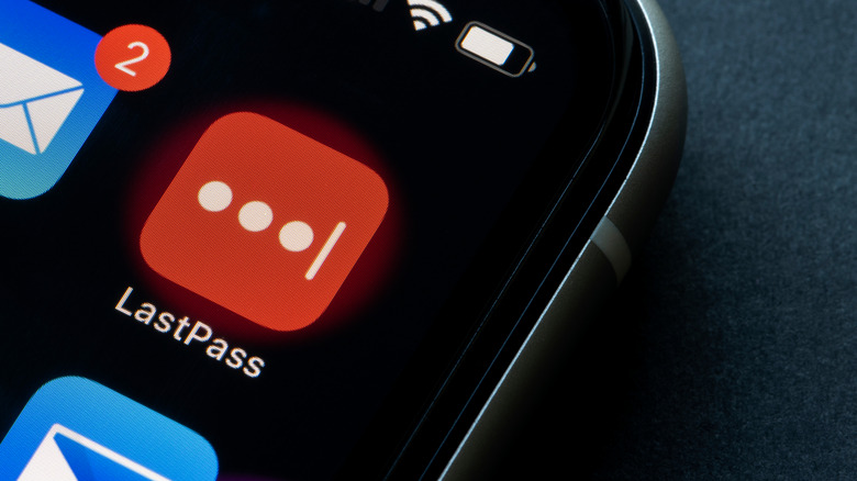 LastPass app on iPhone