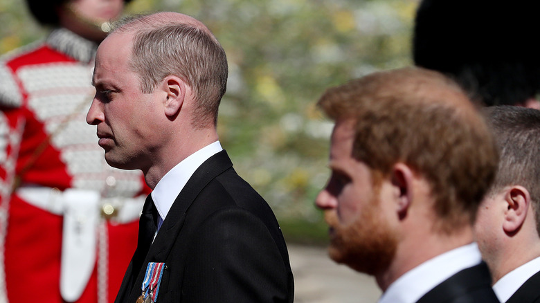 Prince William and Prince Harry walking together