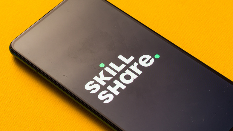 Skillshare app on phone 