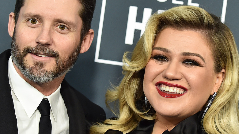 Brandon Blackstock and Kelly Clarkson on the red carpet