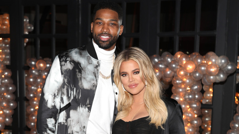 Khloé Kardashian, Tristan Thompsons posing together