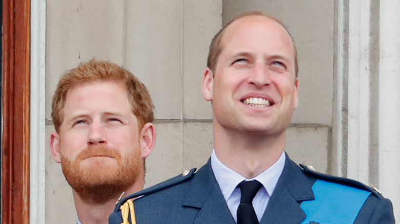 Princes William and Harry at palace