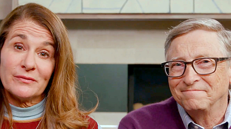 Bill and Melinda Gates speaking 